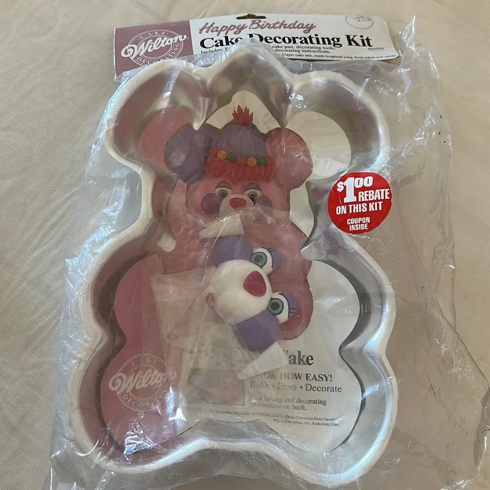 Wilton *Vintage* 1985 Popples Cake Pan with Accessories *NIB*